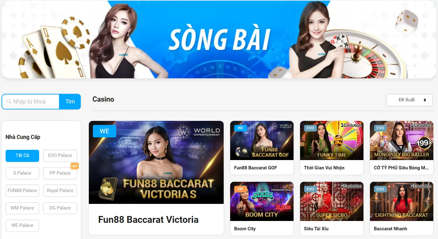 Tại sao nên chơi casino trực tuyến tại Fun88